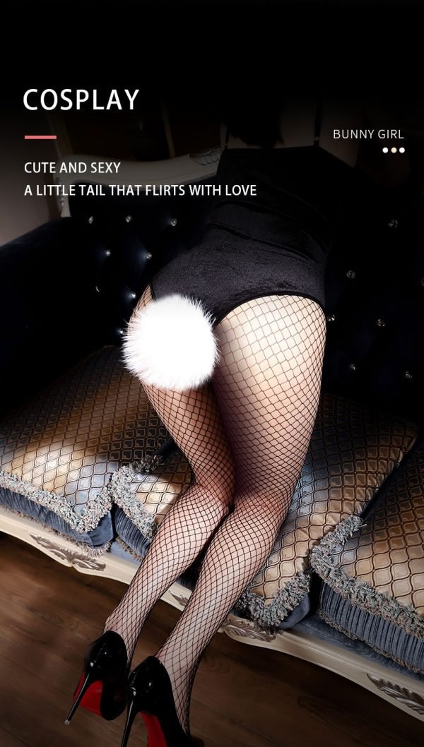 White real fur fox tail anal plug - Image 6